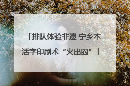 排队体验非遗 宁乡木活字印刷术“火出圈”