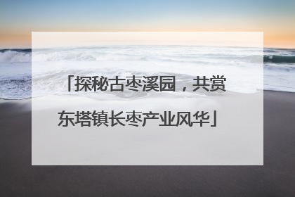 探秘古枣溪园，共赏东塔镇长枣产业风华