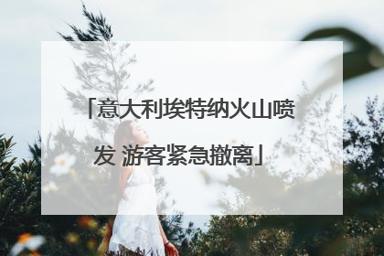 意大利埃特纳火山喷发 游客紧急撤离