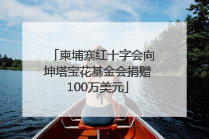 柬埔寨红十字会向坤塔宝花基金会捐赠100万美元