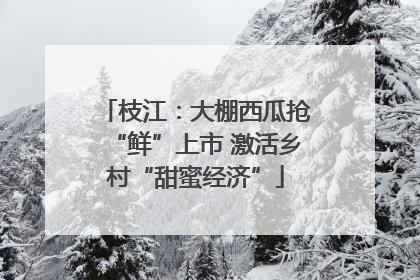 枝江：大棚西瓜抢“鲜”上市 激活乡村“甜蜜经济”