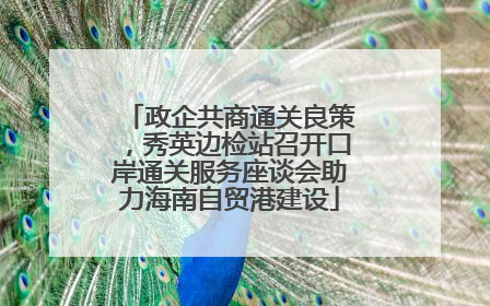 政企共商通关良策，秀英边检站召开口岸通关服务座谈会助力海南自贸港建设