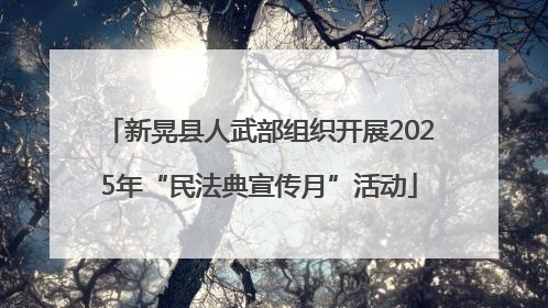 新晃县人武部组织开展2025年“民法典宣传月”活动