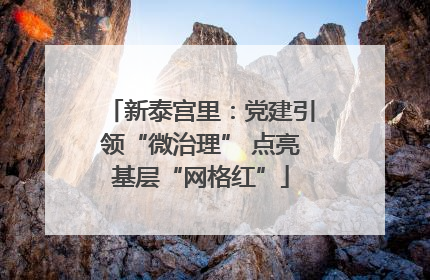新泰宫里：党建引领“微治理” 点亮基层“网格红”
