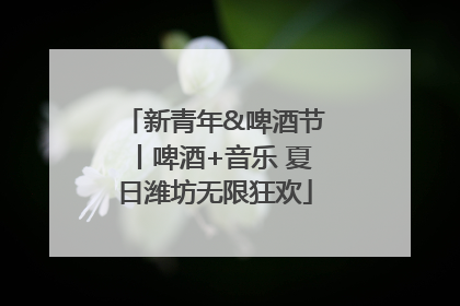 新青年&啤酒节丨啤酒+音乐 夏日潍坊无限狂欢