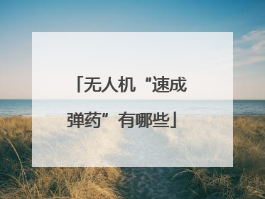 无人机“速成弹药”有哪些