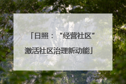 日照：“经营社区”激活社区治理新动能