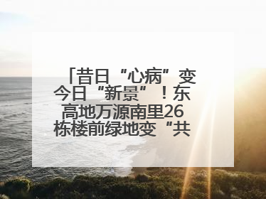 昔日“心病”变今日“新景”！东高地万源南里26栋楼前绿地变“共享花园”