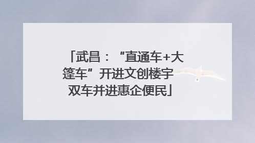 武昌：“直通车+大篷车”开进文创楼宇 双车并进惠企便民