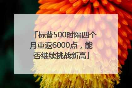 标普500时隔四个月重返6000点，能否继续挑战新高