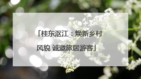桂东沤江：焕新乡村风貌 诚邀旅居游客