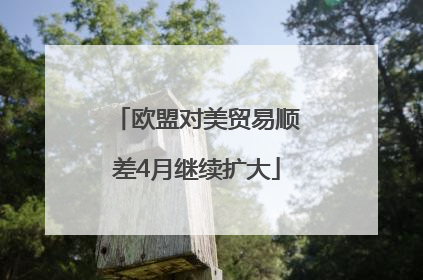 欧盟对美贸易顺差4月继续扩大