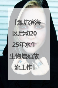 潍坊滨海区启动2025年水生生物增殖放流工作