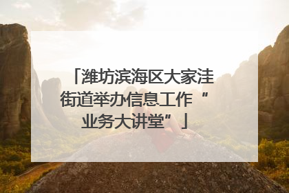 潍坊滨海区大家洼街道举办信息工作“业务大讲堂”