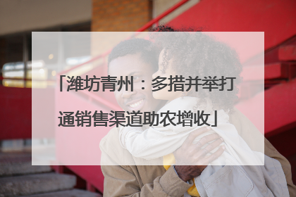 潍坊青州：多措并举打通销售渠道助农增收