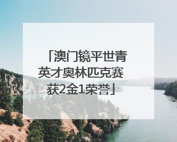 澳门镜平世青英才奥林匹克赛获2金1荣誉