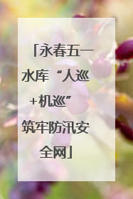 永春五一水库“人巡+机巡” 筑牢防汛安全网