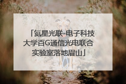 氦星光联-电子科技大学百G通信光电联合实验室落地眉山