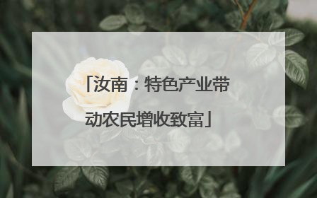 汝南：特色产业带动农民增收致富