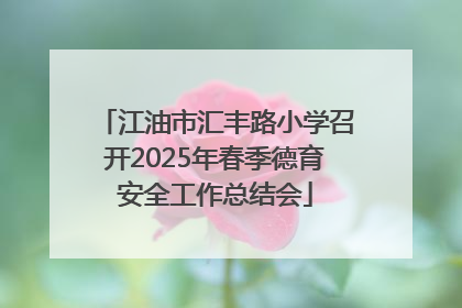 江油市汇丰路小学召开2025年春季德育安全工作总结会