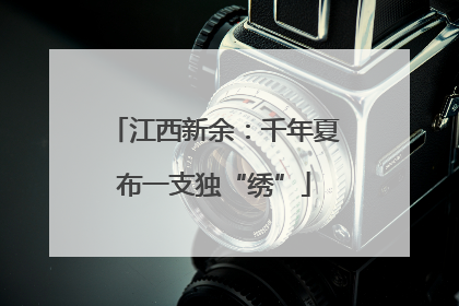 江西新余：千年夏布一支独“绣”