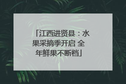 江西进贤县：水果采摘季开启 全年鲜果不断档