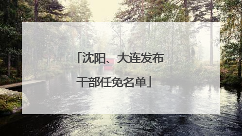沈阳、大连发布干部任免名单