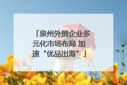 泉州外贸企业多元化市场布局 加速“优品出海”