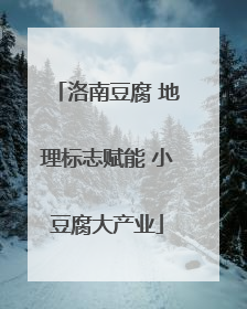 洛南豆腐 地理标志赋能 小豆腐大产业