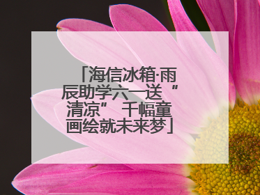 海信冰箱·雨辰助学六一送“清凉” 千幅童画绘就未来梦