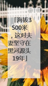 海拔3500米，这对夫妻坚守在黑河源头19年