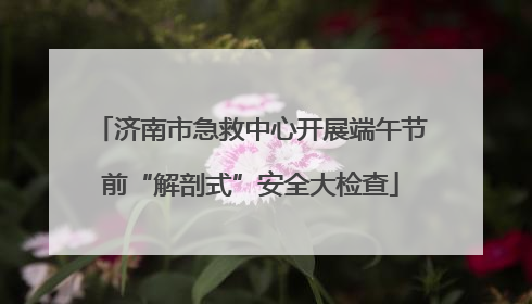 济南市急救中心开展端午节前“解剖式”安全大检查