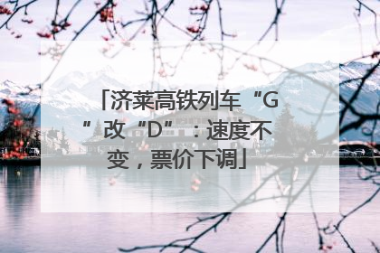 济莱高铁列车“G”改“D”：速度不变，票价下调