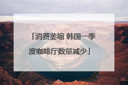 消费萎缩 韩国一季度咖啡厅数量减少