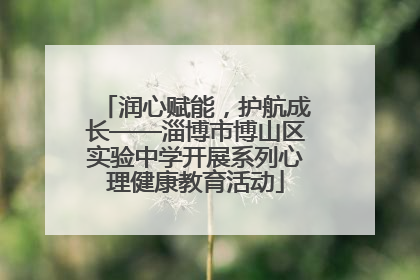 润心赋能，护航成长——淄博市博山区实验中学开展系列心理健康教育活动