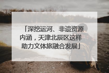 深挖运河、非遗资源内涵，天津北辰区这样助力文体旅融合发展