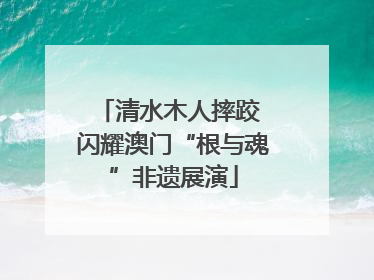 清水木人摔跤 闪耀澳门“根与魂”非遗展演
