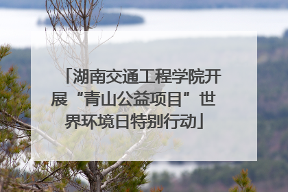 湖南交通工程学院开展“青山公益项目”世界环境日特别行动