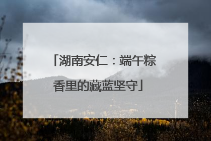 湖南安仁：端午粽香里的藏蓝坚守