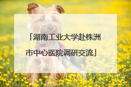 湖南工业大学赴株洲市中心医院调研交流
