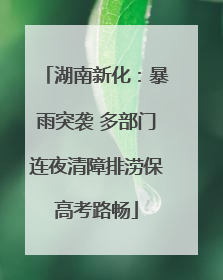 湖南新化：暴雨突袭 多部门连夜清障排涝保高考路畅