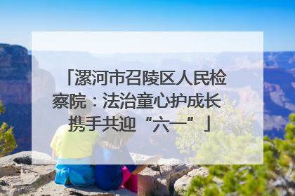 漯河市召陵区人民检察院：法治童心护成长 携手共迎“六一”