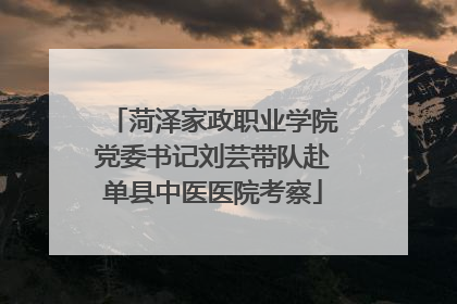 菏泽家政职业学院党委书记刘芸带队赴单县中医医院考察