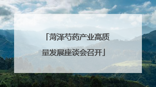 菏泽芍药产业高质量发展座谈会召开