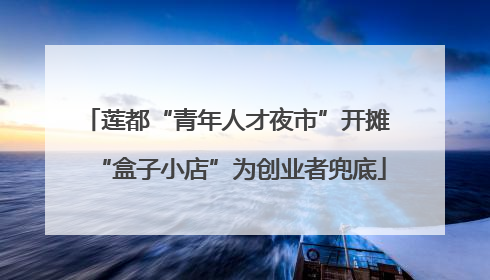 莲都“青年人才夜市”开摊 “盒子小店”为创业者兜底