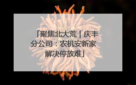 聚焦北大荒｜庆丰分公司：农机安新家 解决停放难