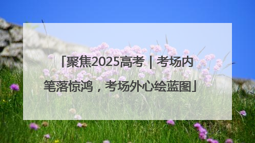 聚焦2025高考｜考场内笔落惊鸿，考场外心绘蓝图