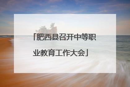 肥西县召开中等职业教育工作大会