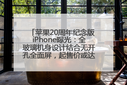 苹果20周年纪念版iPhone曝光：全玻璃机身设计结合无开孔全面屏，起售价或达1.45万人民币
