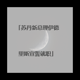 苏丹新总理伊德里斯宣誓就职